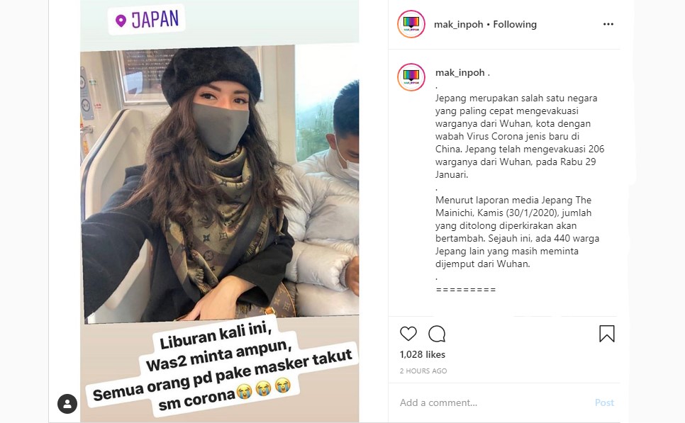 Virus Corona Masih Mengancam, Anggia Eks Vicky Prasetyo Nekat Liburan ke Jepang Direspons Begini