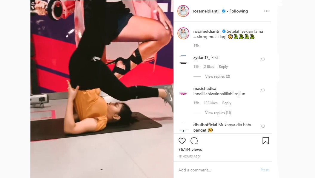 Niat \'Hempas\' Cacian Lewat Tubuh Aduhai Saat Berolahraga, Ketiak Rosa Meldianti Justru Disorot