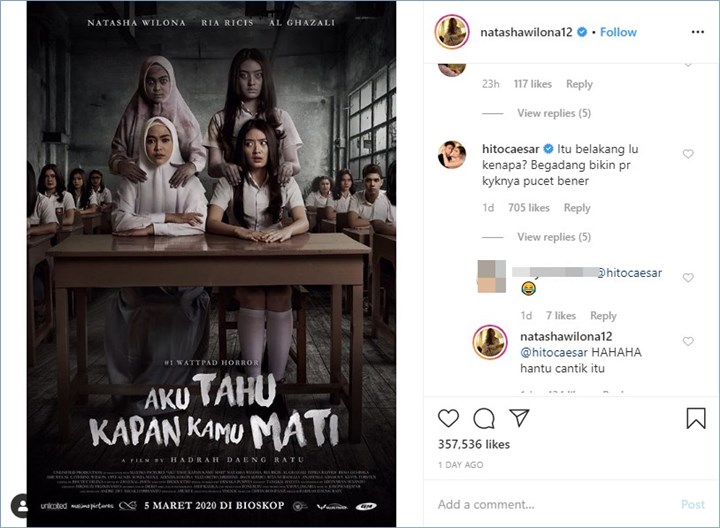 interaksi natasha wilona dan caesar hito