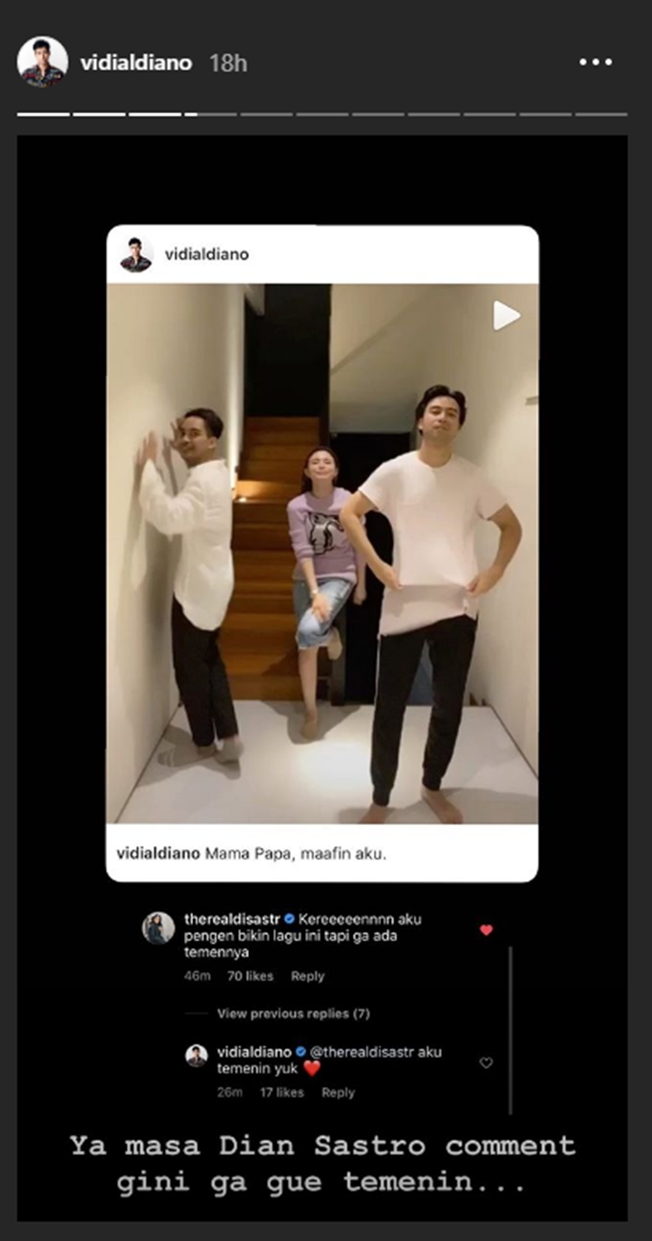 Gemasnya Vidi Aldiano Main TikTok Bareng Rossa dan Gamaliel, Komentar Dian Sastro Jadi Sorotan