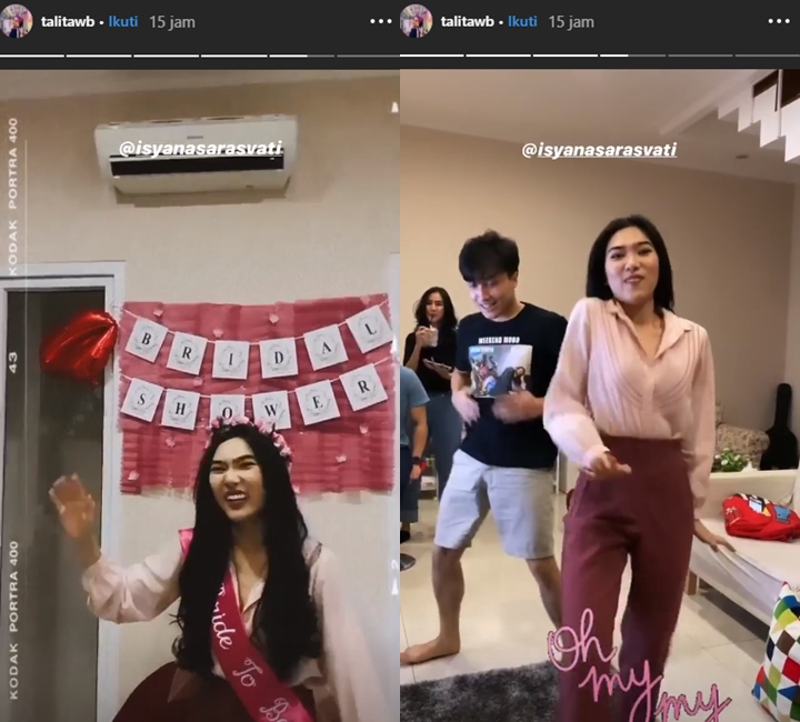 Dapat Kejutan Bridal Shower, Kocaknya Tingkah Isyana Sarasvati Sambil Joget Lagu BTS