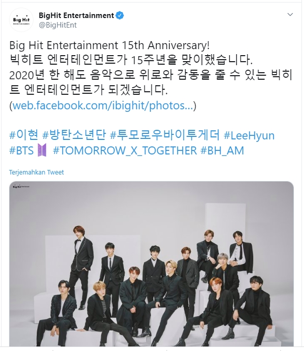 Big Hit Bagikan Foto Idol Cowok Saat Rayakan Ultah Ke-15, Visual BTS Cs Jadi Sorotan