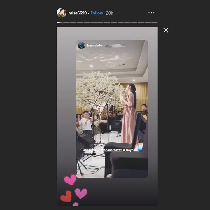 raisa menyanyi di pernikahan isyana sarasvati