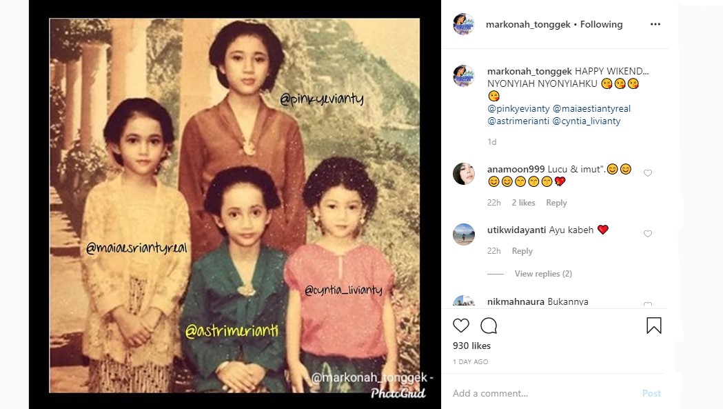 Foto Masa Kecil Maia Estianty Kenakan Kebaya Disebut Bukti Kecantikan Bukan Kaleng-Kaleng