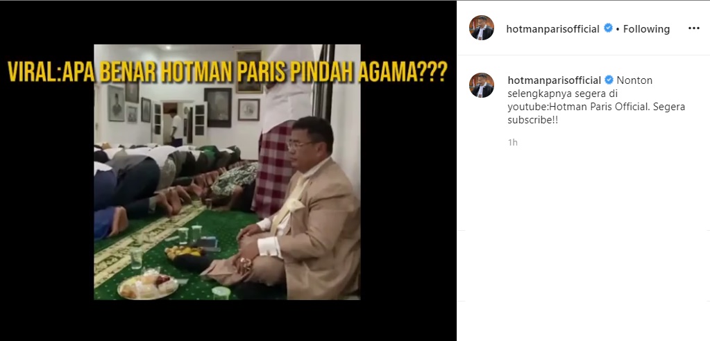 Hotman Paris Hutapea Pindah Agama?