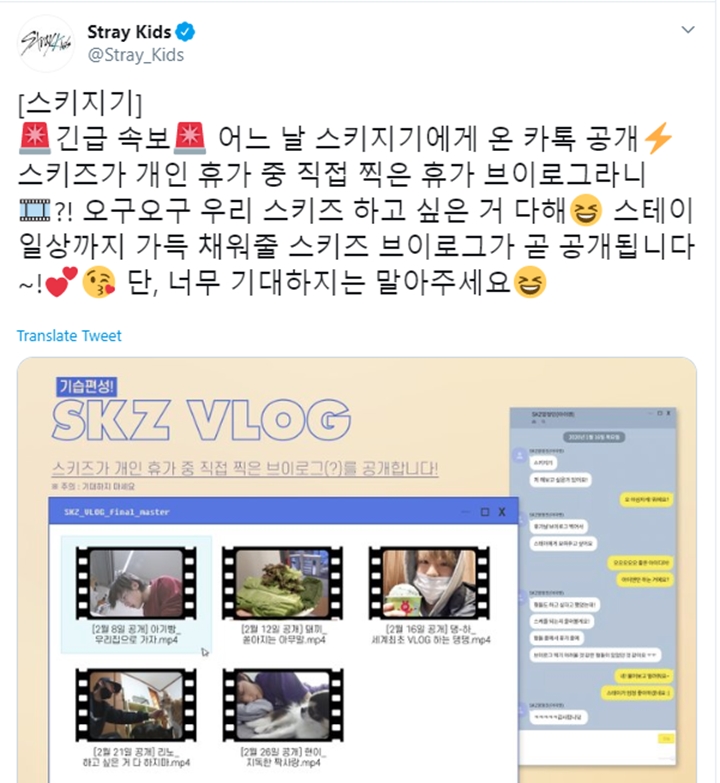 Stray Kids rilis vlog