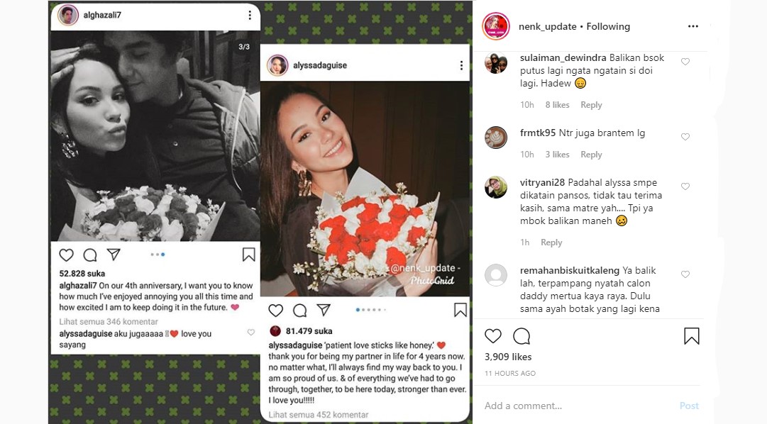 Al Ghazali Rayakan Anniversary 4 Tahun dengan Kekasih, Sindiran Soal Cewek Matre Malah Diungkit