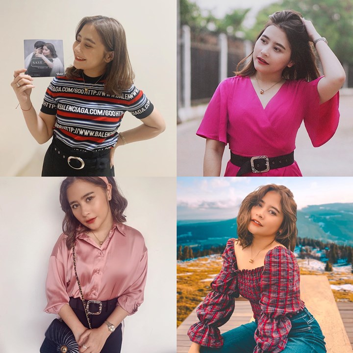 prilly mengenakan perhiasan kalung dengan harga puluhan juta