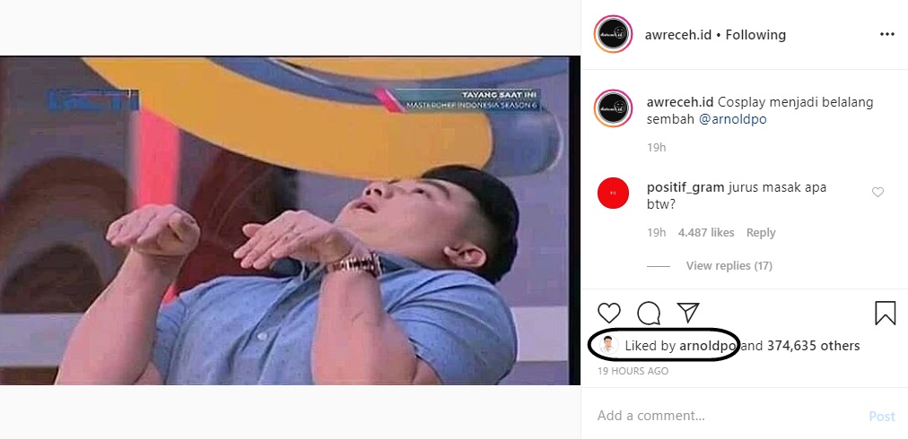 Jadi Meme Lagi, Chef Arnold Kembali Viral Gara-gara Pose ini di ‘MasterChef Indonesia’