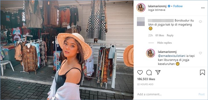 marion jola diprotes warganet