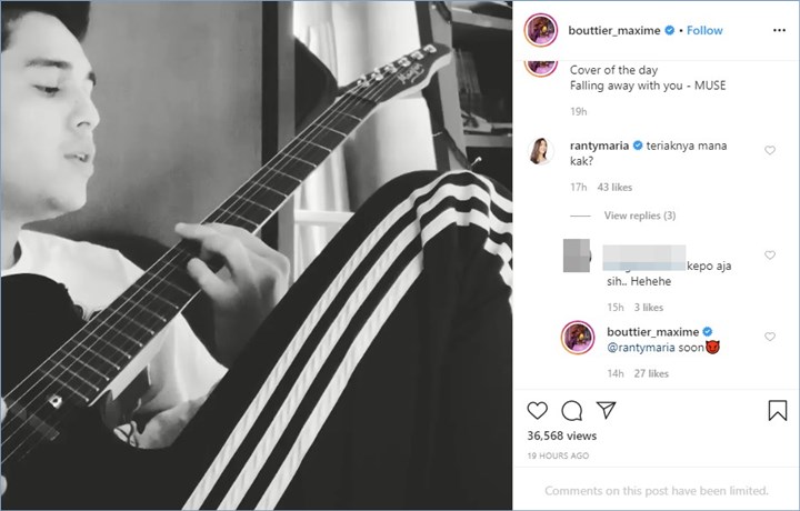 ranty maria mengomentari unggahan maxime bouttier