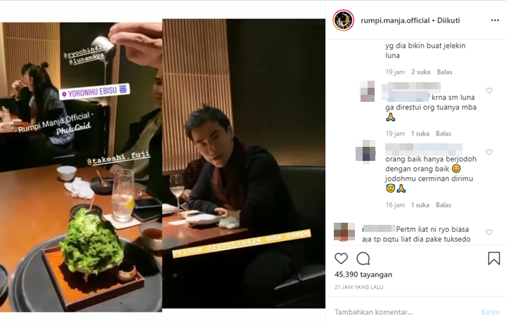 Lagi-Lagi Kepergok Dinner Bareng, Interaksi Manis Luna Maya Dan Ryochin Disambut Hangat