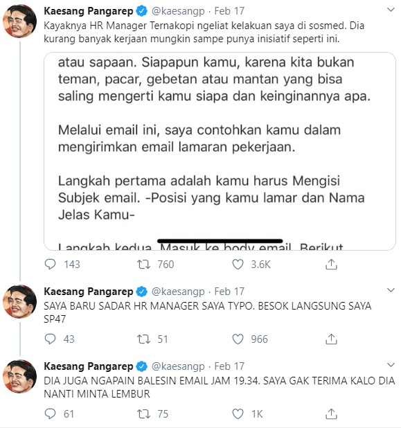 Dituding Bully Pelamar Kerja, Kaesang Pangarep Santai Balas Begini Langsung Bikin Ngakak