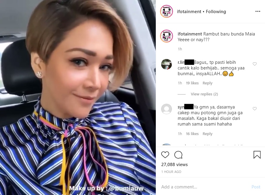 Pangkas Rambut Jadi Cepak Asimetris Bikin Maia Estianty Tambah Terlihat Awet Muda, Setuju?