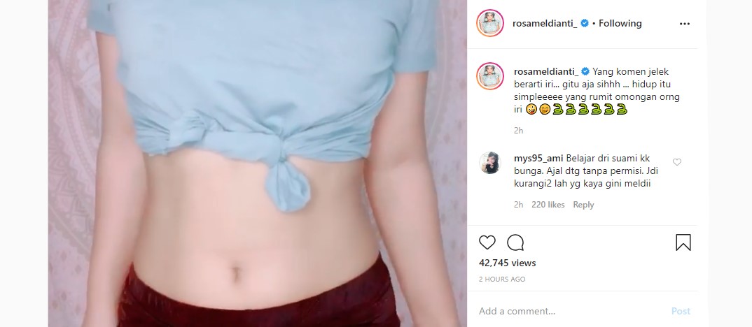 Rosa Meldianti Kini Pamer Perut Rata dan Mulus, Hujatan Langsung Lenyap?