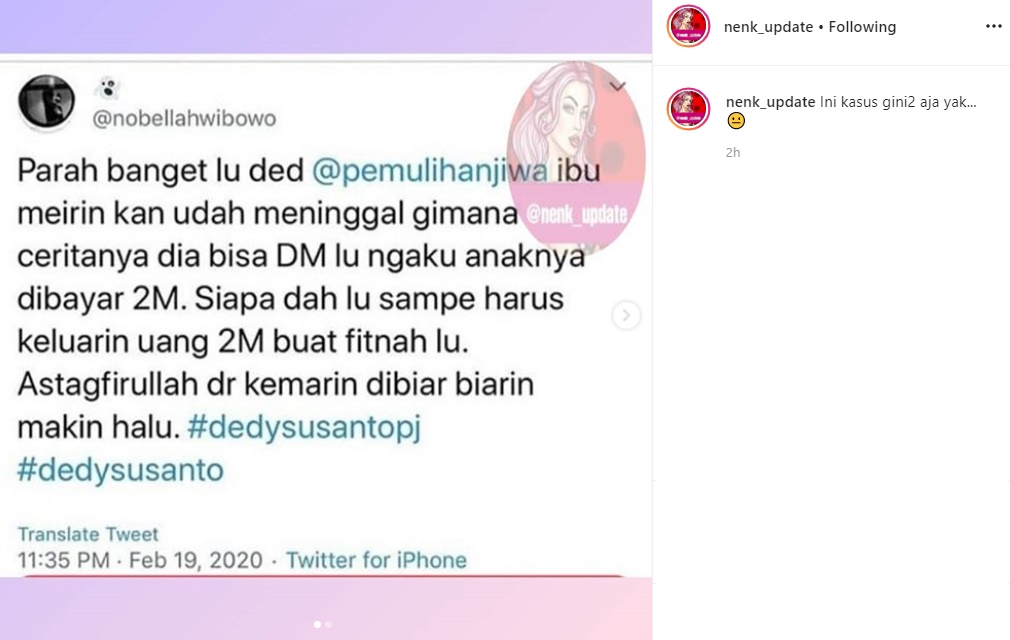 Soal Fitnah dan Upah 2 Miliar, Dedy Susanto Tebukti Cuma Mengada-ada Lagi?