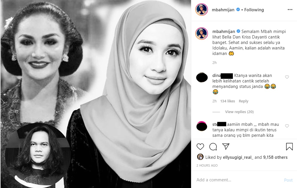Mbak Mijan Bikin Ricuh Usai Ngaku Mimpi Krisdayanti dan Laudya Cynthia Bella