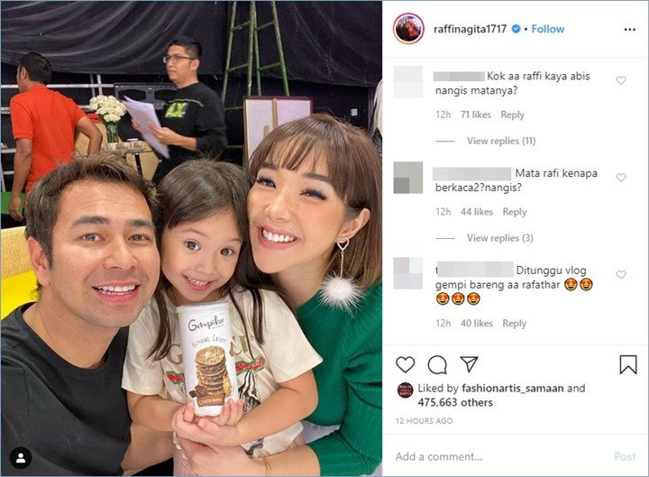 raffi ahmad membuat khawatir penggemar