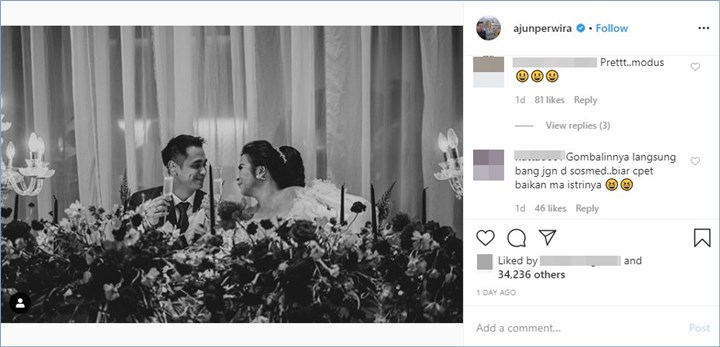 ajun perwira tulis pesan romantis untuk sang istri