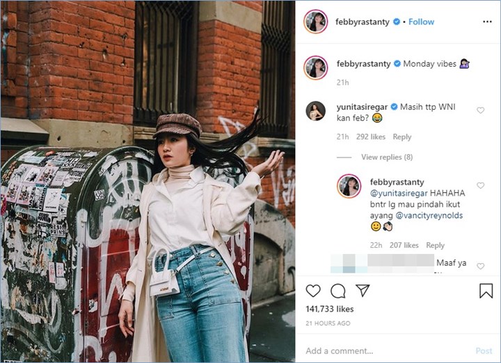 febby membalas komentar yunita siregar