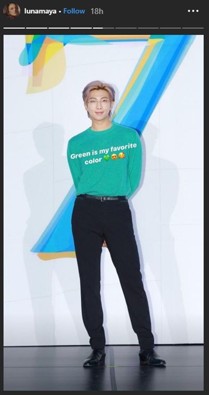 Bukti Jadi Fans Berat, Luna Maya Dan RM BTS Ternyata Punya Warna Favorit Yang Sama