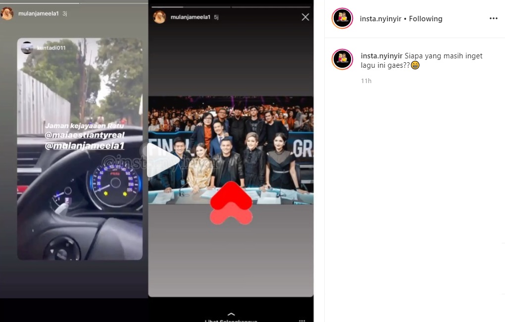 ‘Reuni’ Maia-Dhani Heboh, Mulan Jameela Repost Lagu ‘Lelaki Buaya Darat’ Disambut Mengejutkan