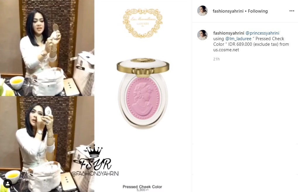 Gantikan Fungsi Bedak, Blush On Pink Syahrini Harganya Bikin ‘Geleng-geleng’