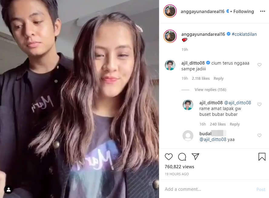 Angga Yunanda Romantis Bareng Adhisty Zara, Celetukan Ajil Ditto Bikin Tambah Geger
