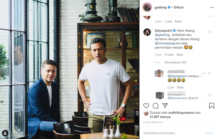 Kiky Saputri Pantau Target Baru, Nekat Komentar Begini di Postingan Terbaru Gading Marten