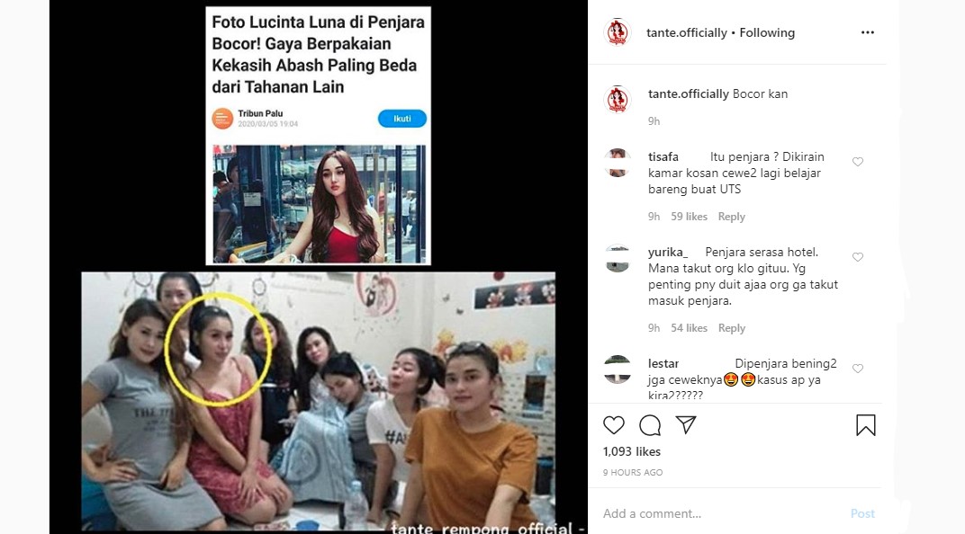 Foto Lucinta Luna di Bui Tersebar, Penampilan Beda Hingga Sel Tahanan Jadi Sorotan