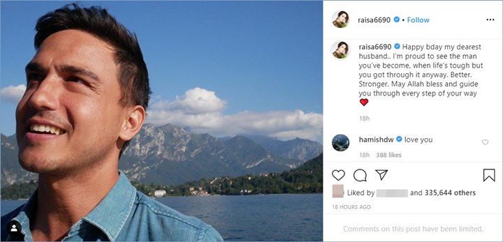 komentar hamish daud di unggahan raisa