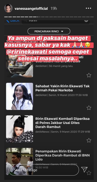 Vanessa Angel Ikut Komentari Kasus Ririn Ekawati, Sebut Soal Pemaksaan