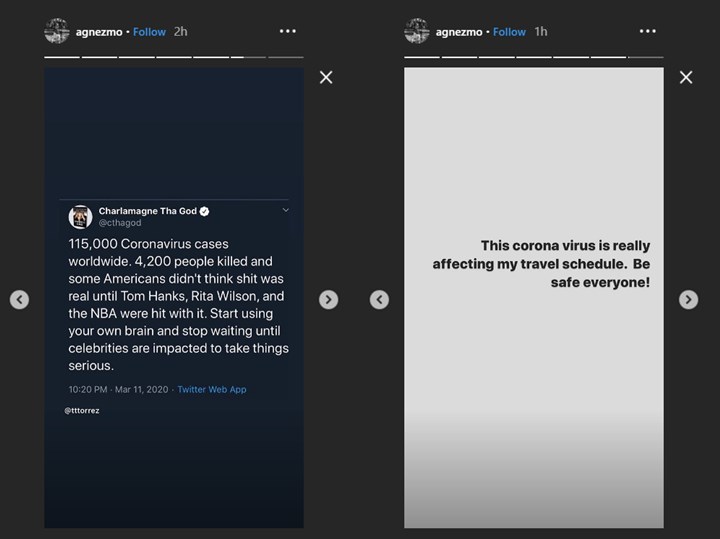 agnez mo membagikan kritikan tentang virus corona