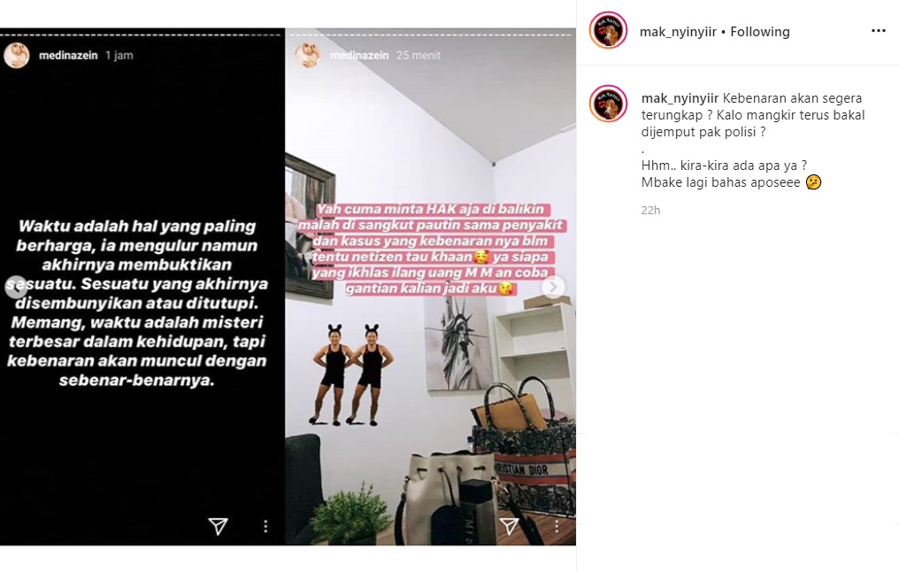 Dituding Sindir Irwansyah, Medina Zein Tulis Pembelaan Usai ‘Disentil’ Soal Penyakitnya