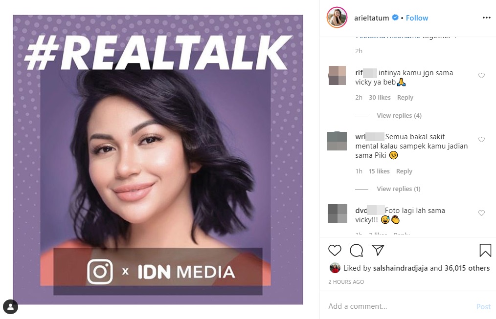 Ariel Tatum Langsung Ramai Digoda Usai ‘Musnahkan’ Foto Bareng Vicky Prasetyo