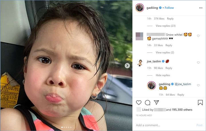 joe taslim mengomentari potret anak gading marten