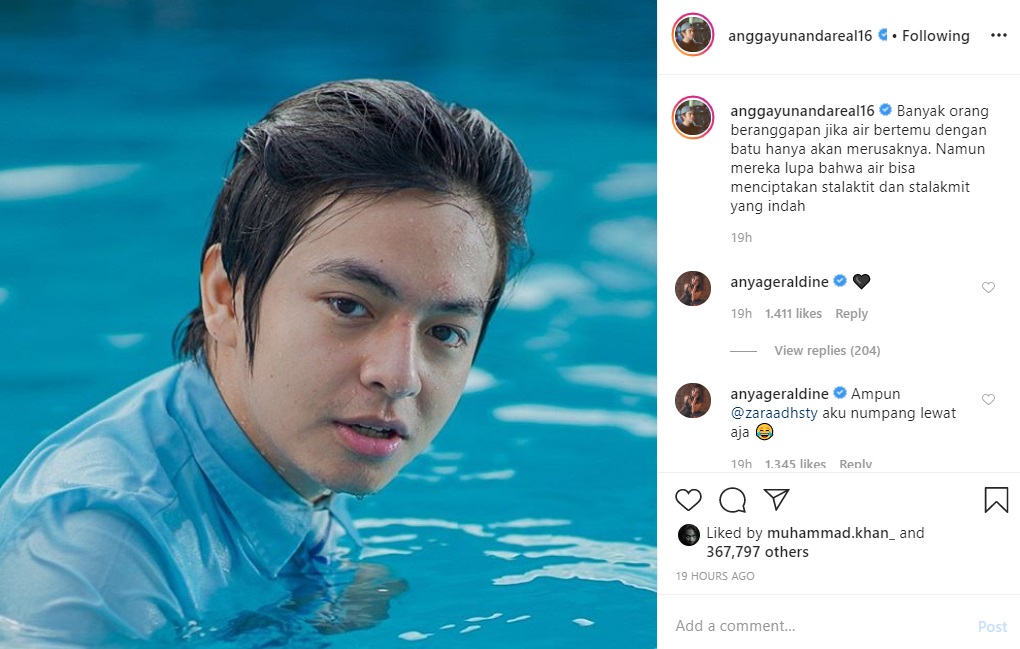 Anya Geraldine ‘Numpang Lewat’ di Foto Renang Angga Yunanda, Adhisty Zara Gercep Bilang Begini