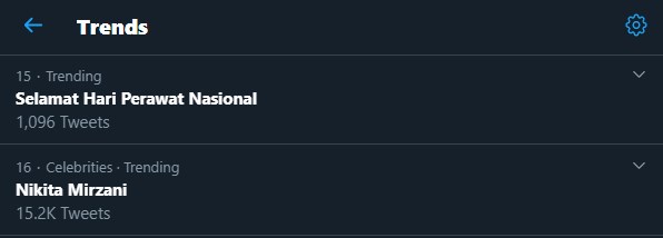 nikita mirzani menjadi trending topic di Twitter