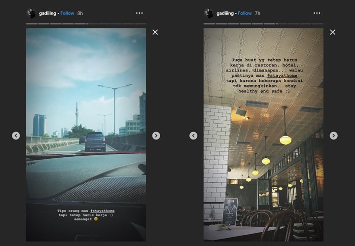 instagram story gading marten