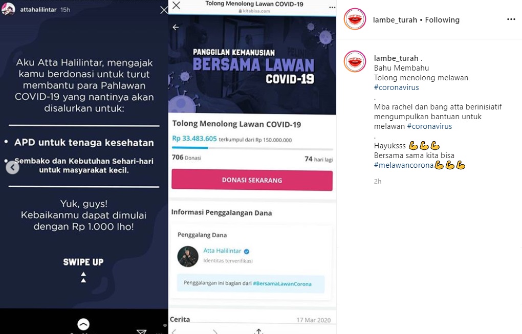 Atta Halilintar Juga Galang Dana untuk Lawan Corona, Dapat Sambutan Serupa Aksi Rachel Vennya?