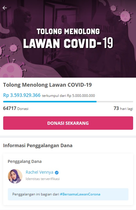 ‘Diserang’ Netter Julid, Sumbangsih Rachel Vennya Ternyata Bukan \'Kaleng-Kaleng\'