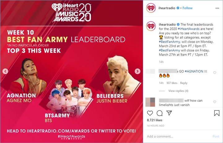 agnez mo lawan justin bieber dan bts