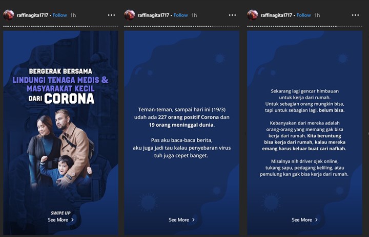 raffi ahmad melakukan penggalangan dana untuk pencegahan virus corona di Indonesia