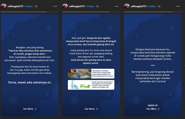raffi ahmad melakukan penggalangan dana untuk pencegahan virus corona di Indonesia