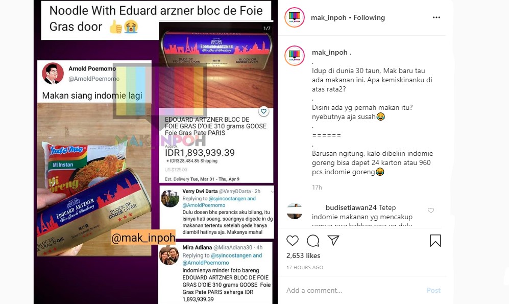 Chef Arnold Sesumbar Santap Mie Instan, Makanan Pelengkap Malah Bikin \'Menjerit\'