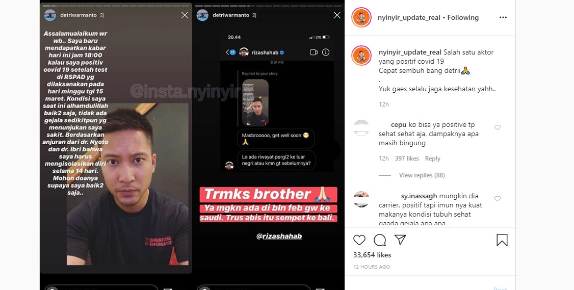 Terkuak, Detri Warmanto Ternyata Sempat Pelesiran ke 2 Tempat Ini Sebelum Positif Covid-19