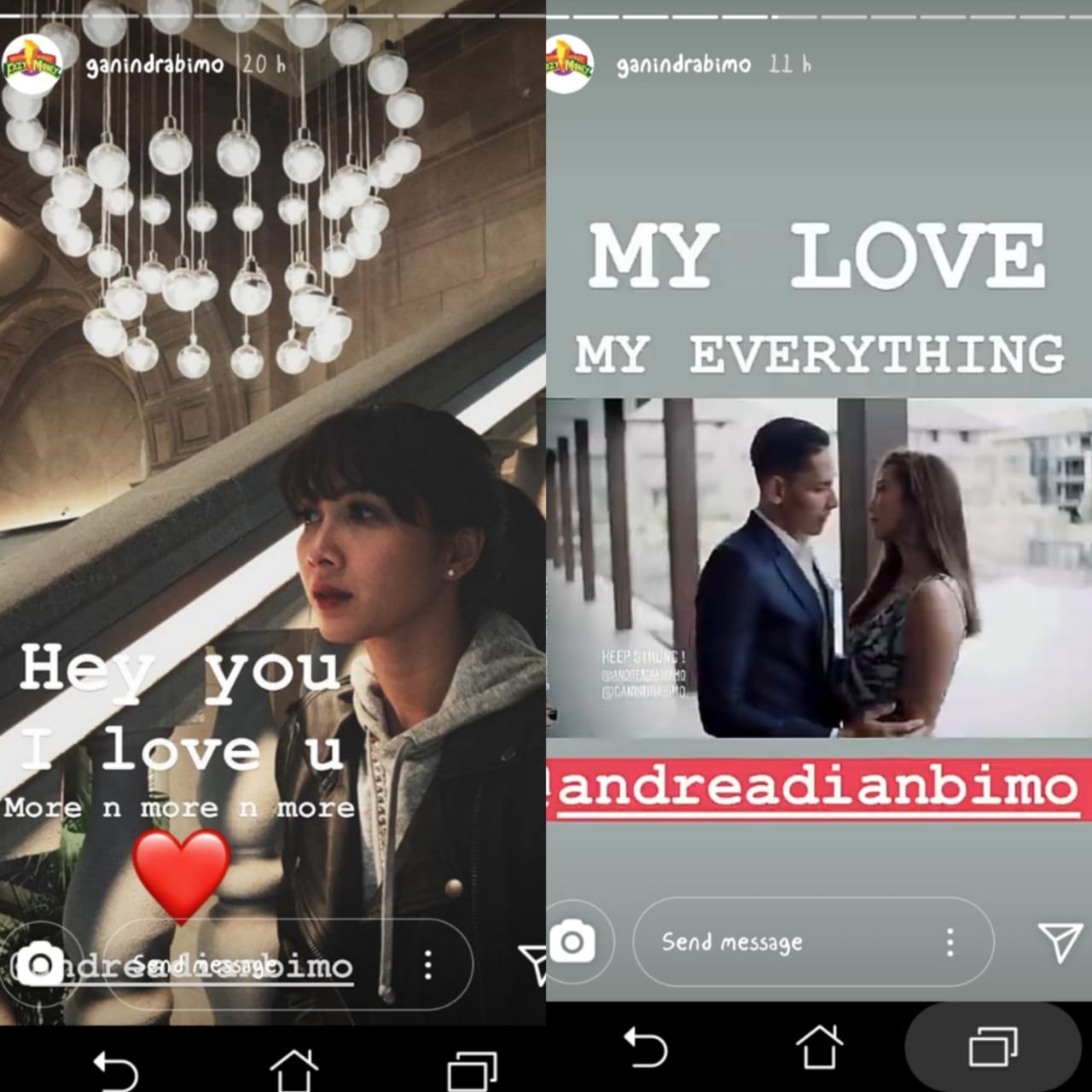 ganindra bimo membagikan momen bersama sang istri