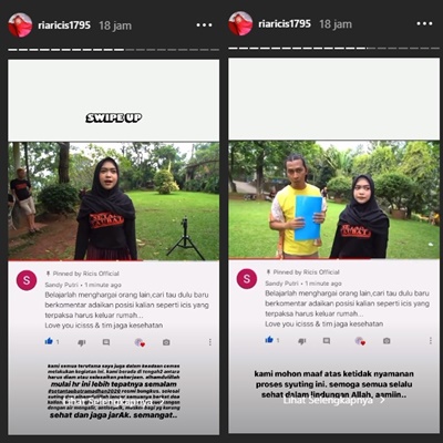 Ria Ricis Minta Maaf Syuting di Tengah Wabah Corona, Masih Memancing Hujatan Bertubi-tubi?