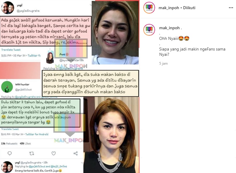 Sederet Kebaikan Nikita Mirzani ke Driver Ojol Baru Terekspos, Imej ‘Minus’ Sontak Luntur?