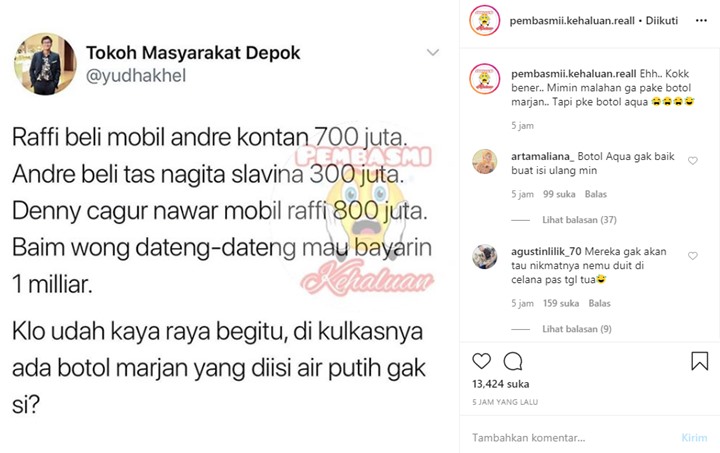 Singgung Kekayaan Raffi Ahmad Hingga Baim Wong, Pertanyaan Ini Auto Menyeruak
